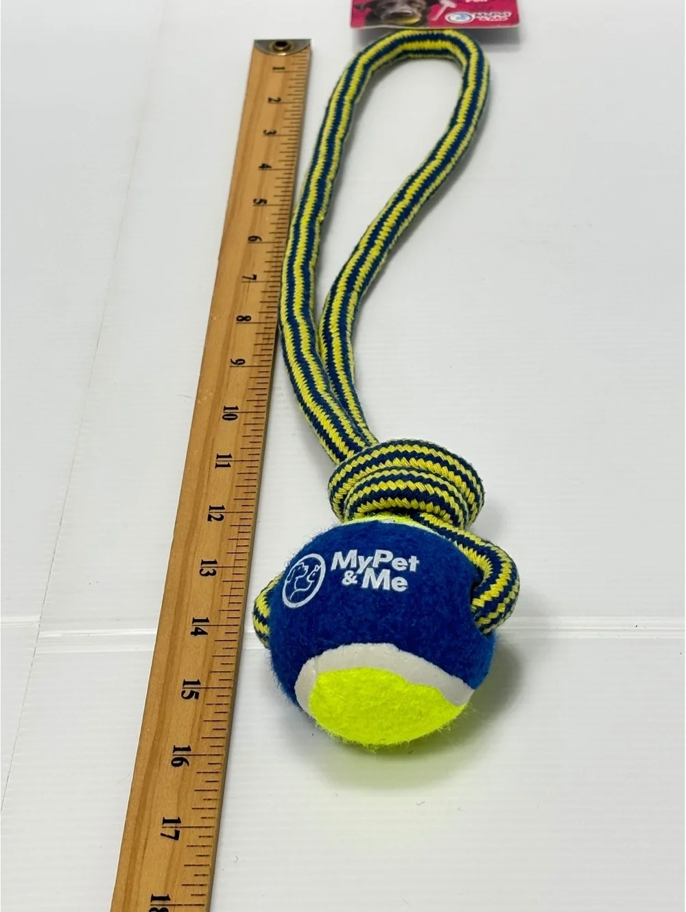 MyPet & Me Tennis Ball Rope Dog Toy – Durable Polyester and Rubber, Fun Tug and